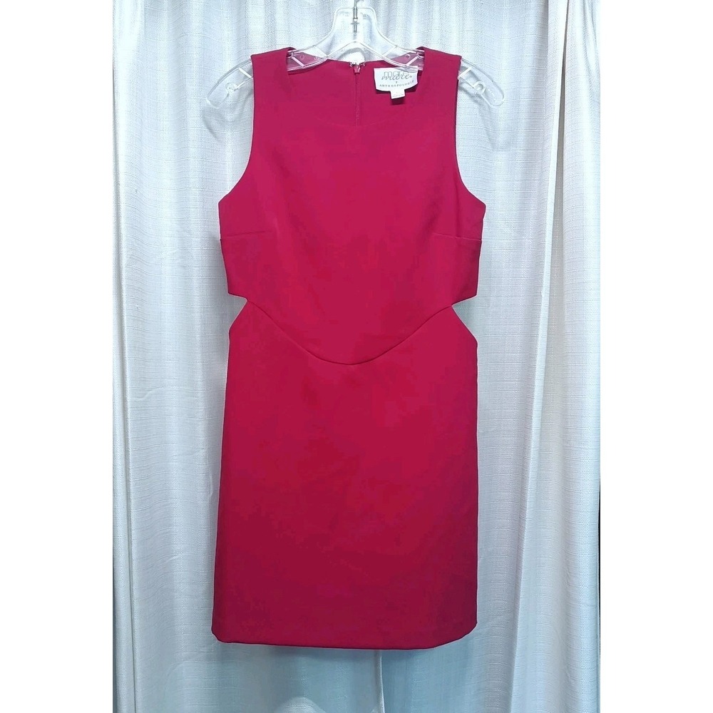 Mare Mare x Anthropologie Women's XS Red Cutout A-line Sheath Dress Office